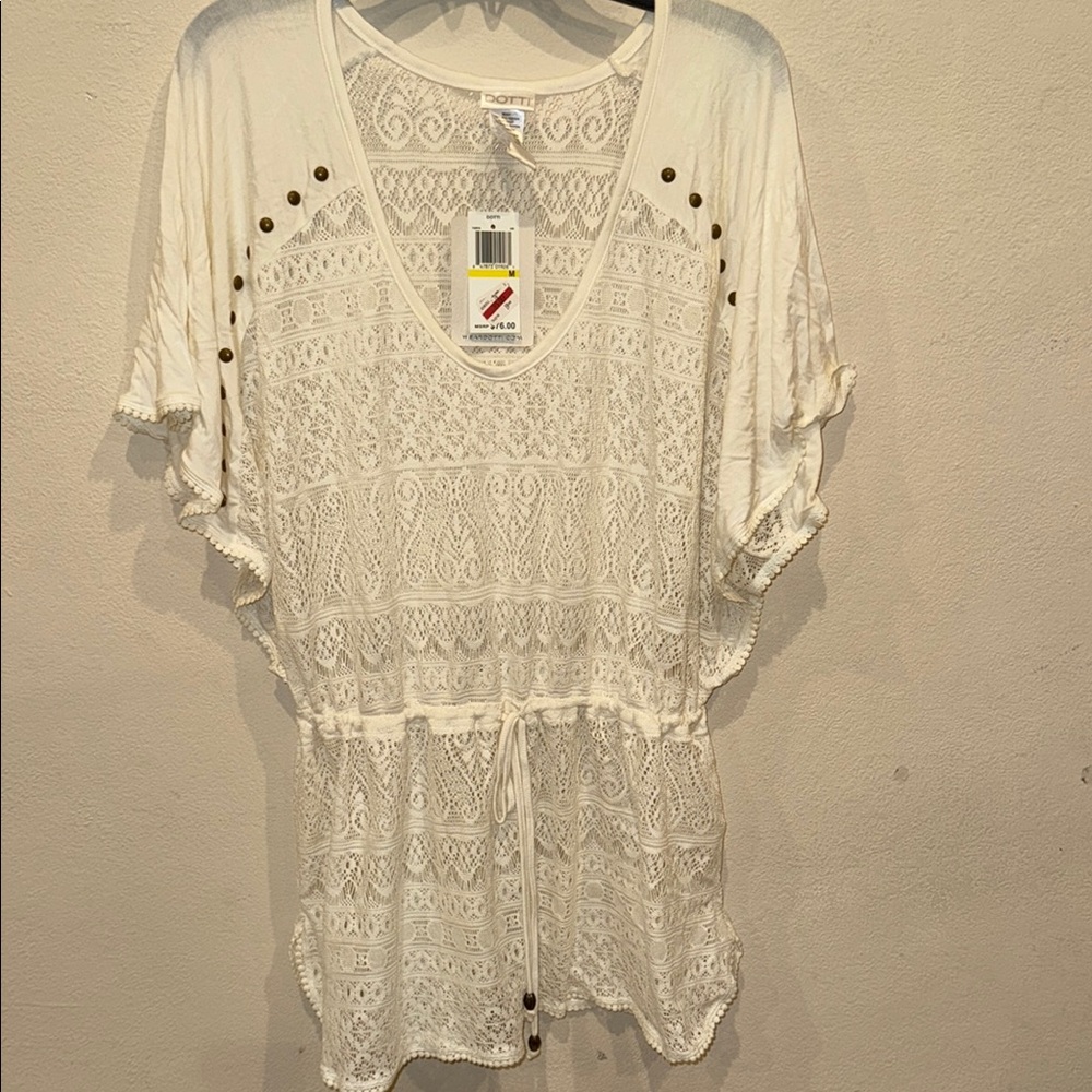 NWT Dotti adjustable waist bikini swimsuit cover up dress tunic
